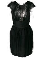 Valentino Vintage Textured Bodice Dress - Black
