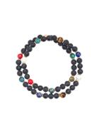 Nialaya Jewelry Bead Wrap-around Bracelet - Black