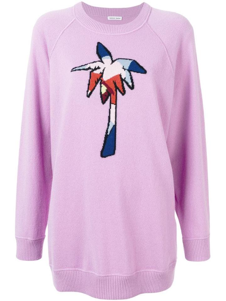 Tomas Maier Palm Tree Embroidered Sweater - Pink