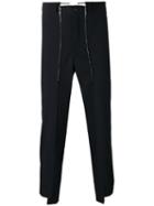 Comme Des Garçons Homme Plus Asymmetric Cropped Trousers, Men's, Size: Medium, Blue, Wool