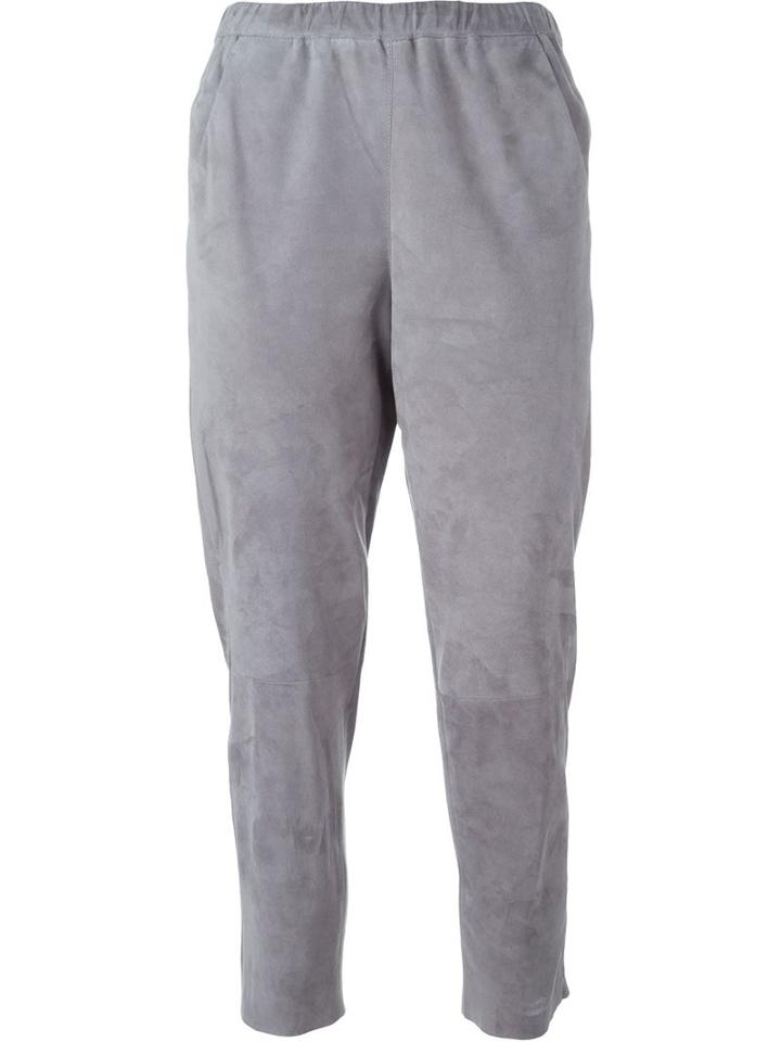 Drome Cropped Trousers, Women's, Size: Xs, Grey, Cupro/sheep Skin/shearling