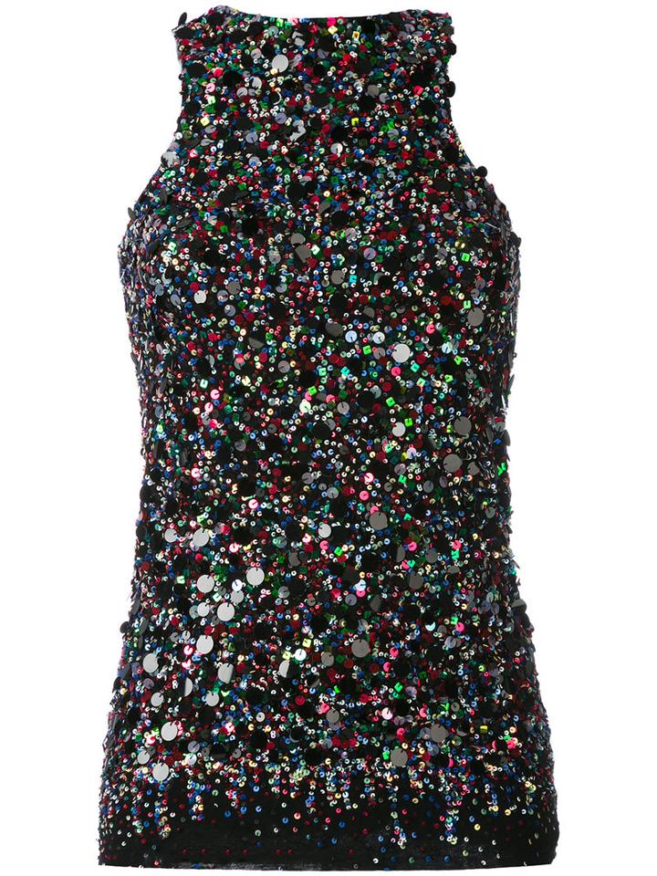 Haider Ackermann - Sequinned Fitted Blouse - Women - Cotton - S, Black, Cotton