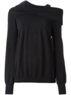 Brunello Cucinelli Cold Shoulder Sweater, Women's, Size: Xs, Grey, Cashmere