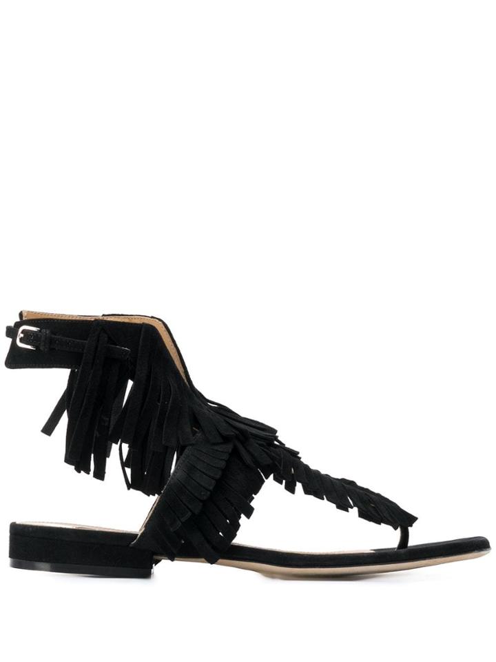 Sergio Rossi Sr Milano Fringe Sandals - 1000