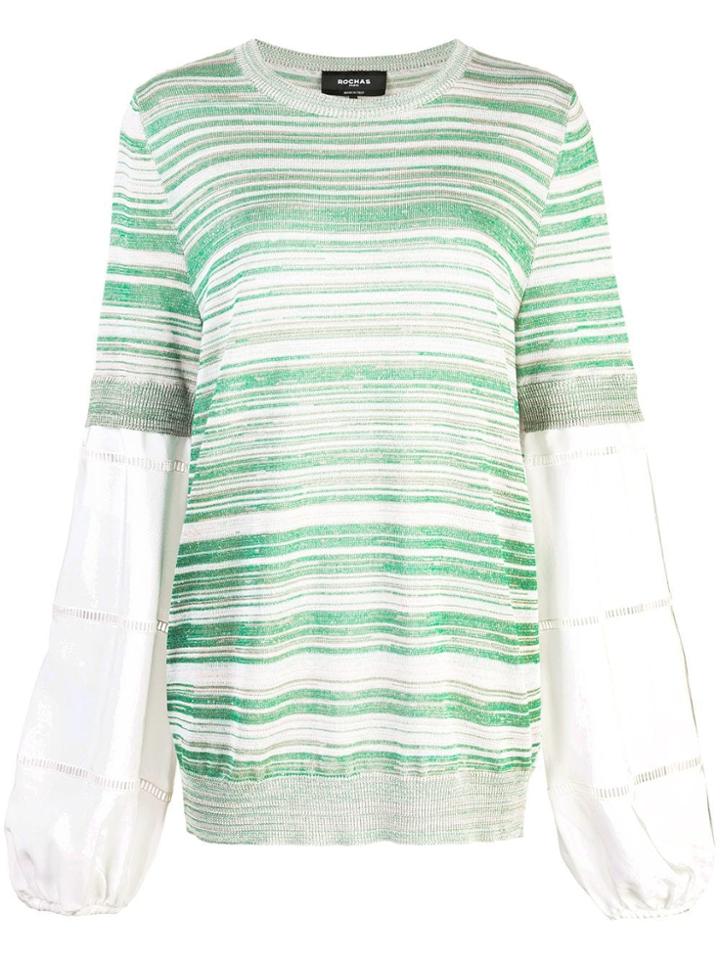 Rochas Layered Striped Jumper - Green