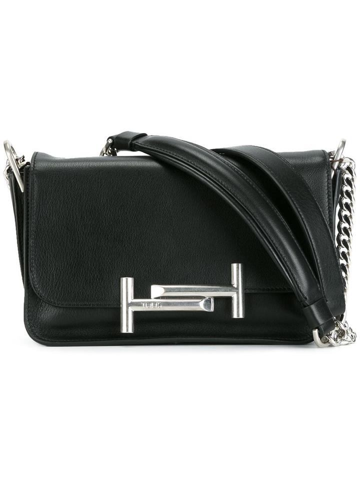 Tod's Chain Strap Shoulder Bag, Women's, Black, Leather