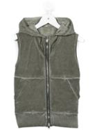 Lost And Found Kids - Sleeveless Zip Sweatshirt - Kids - Cotton - 10 Yrs, Boy's, Green