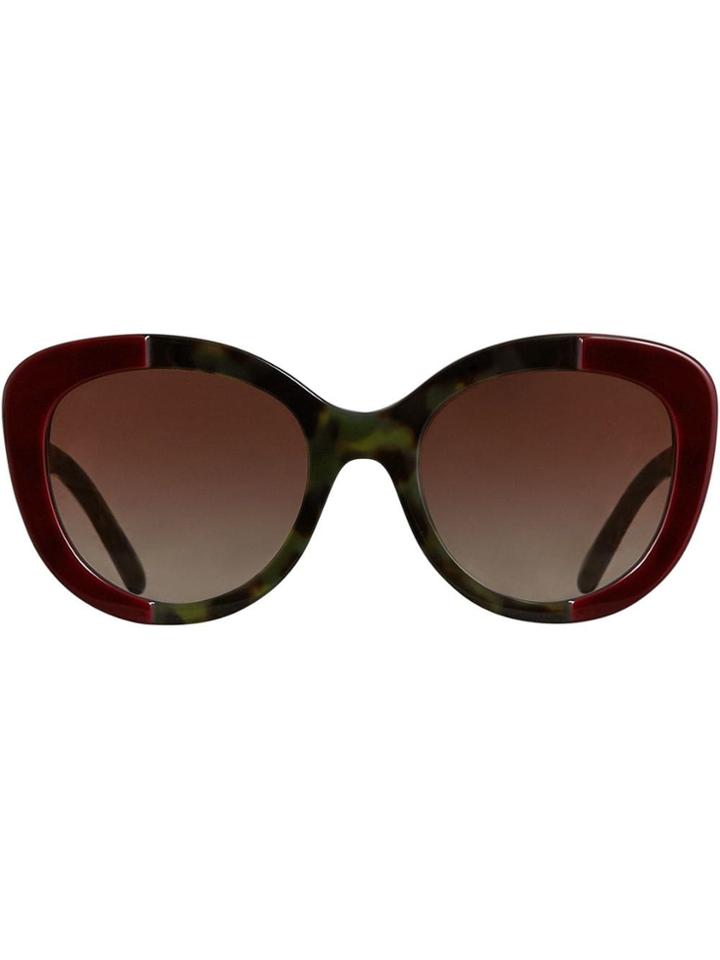 Burberry Round Frame Sunglasses - Red