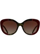 Burberry Round Frame Sunglasses - Red