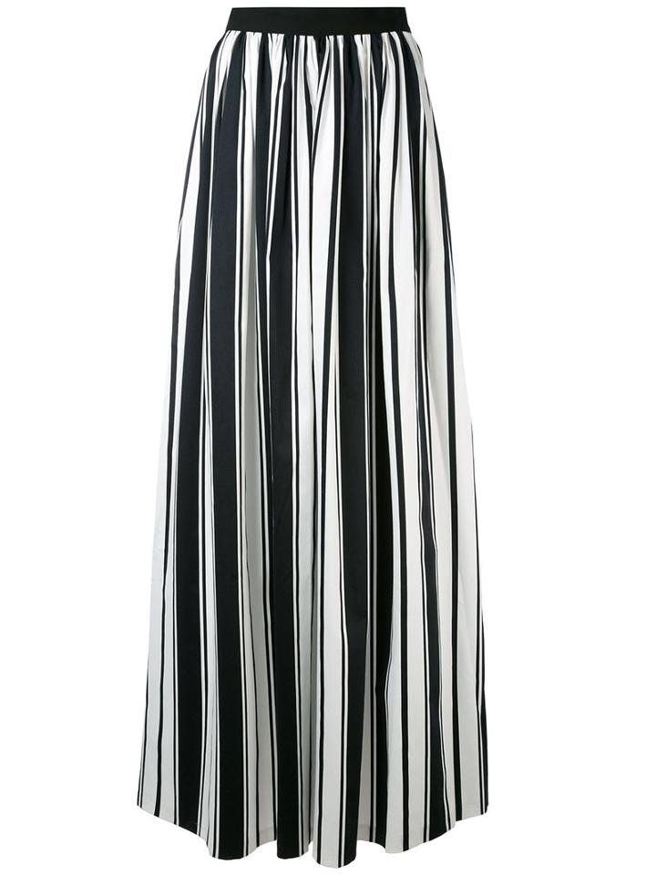 Blugirl - Striped Maxi Skirt - Women - Cotton/polyester/spandex/elastane - 42, Black, Cotton/polyester/spandex/elastane