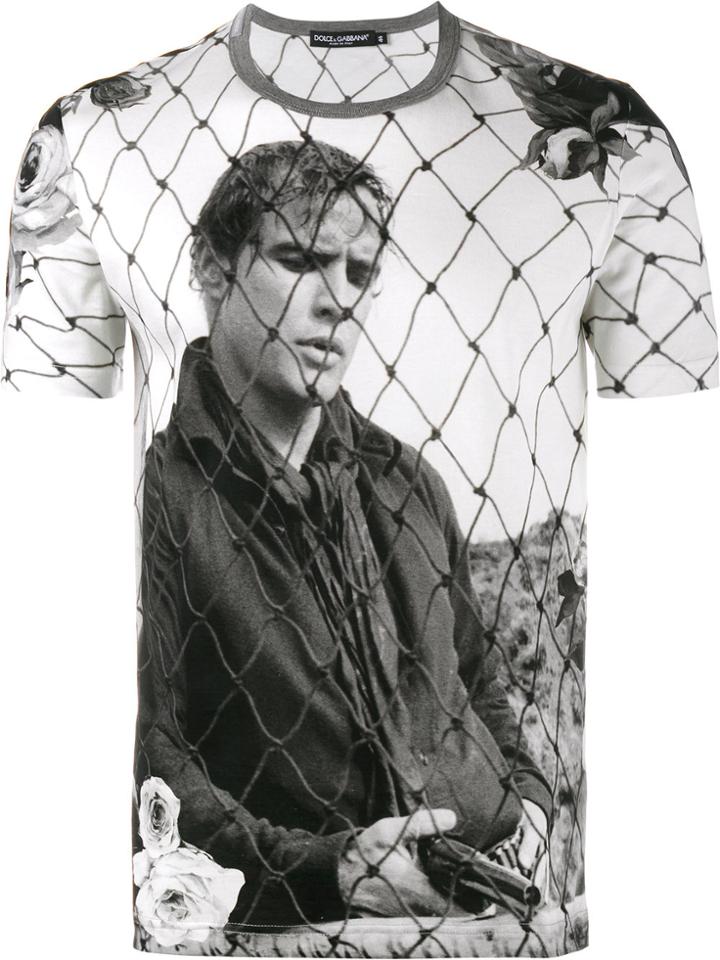 Dolce & Gabbana Marlon Brando Photography Printed T-shirt - White