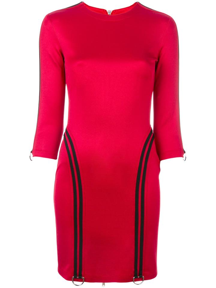 Versus Contrast Trim Dress - Red