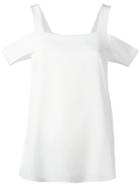 Tibi Cold Shoulder Blouse, Women's, Size: 2, White, Silk