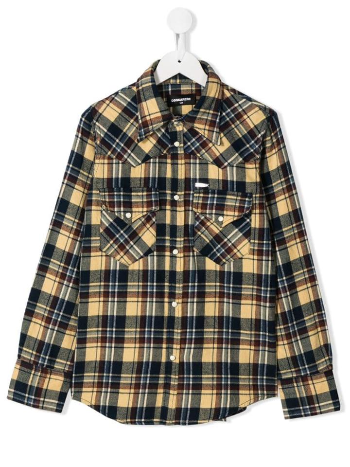 Dsquared2 Kids Teen Checked Shirt - Neutrals