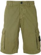 Stone Island - Cargo Pocket Shorts - Men - Cotton - 34, Green, Cotton