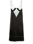 Proenza Schouler Washed Satin Slip Dress - Black