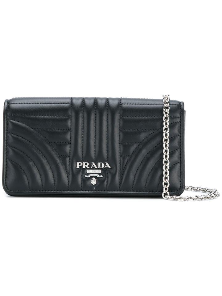 Prada Logo Plaque Mini Bag - Black