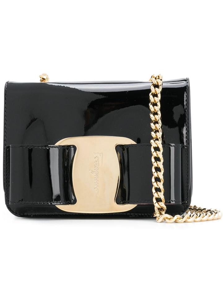 Salvatore Ferragamo Vara Cross Body Bag - Black