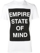 Neil Barrett Empire State Of Mind Print T-shirt, Men's, Size: Medium, White, Cotton