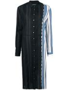 Suzusan Panelled Stripe Shirt Dress - Black