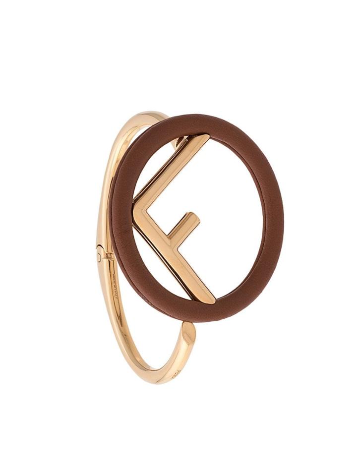 Fendi Pre-owned F Logo Bracelet - Gold