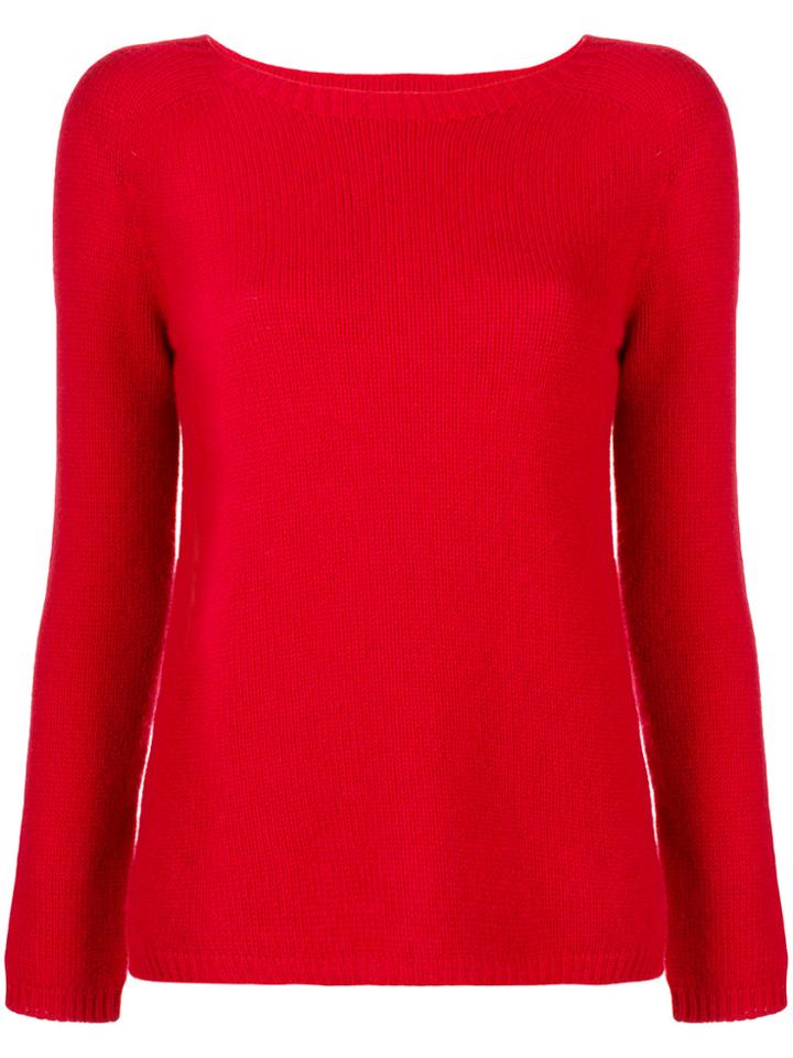 's Max Mara Ribbed Knit Jumper - Red