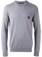 Billionaire - Logo Patch Jumper - Men - Merino - S, Grey, Merino