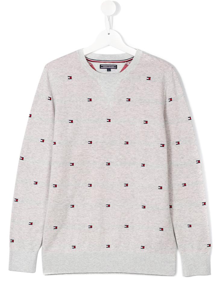 Tommy Hilfiger Junior Logo Jumper, Boy's, Size: 14 Yrs, Grey