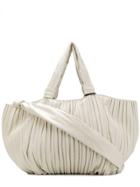Max Mara Plissé Tote - White
