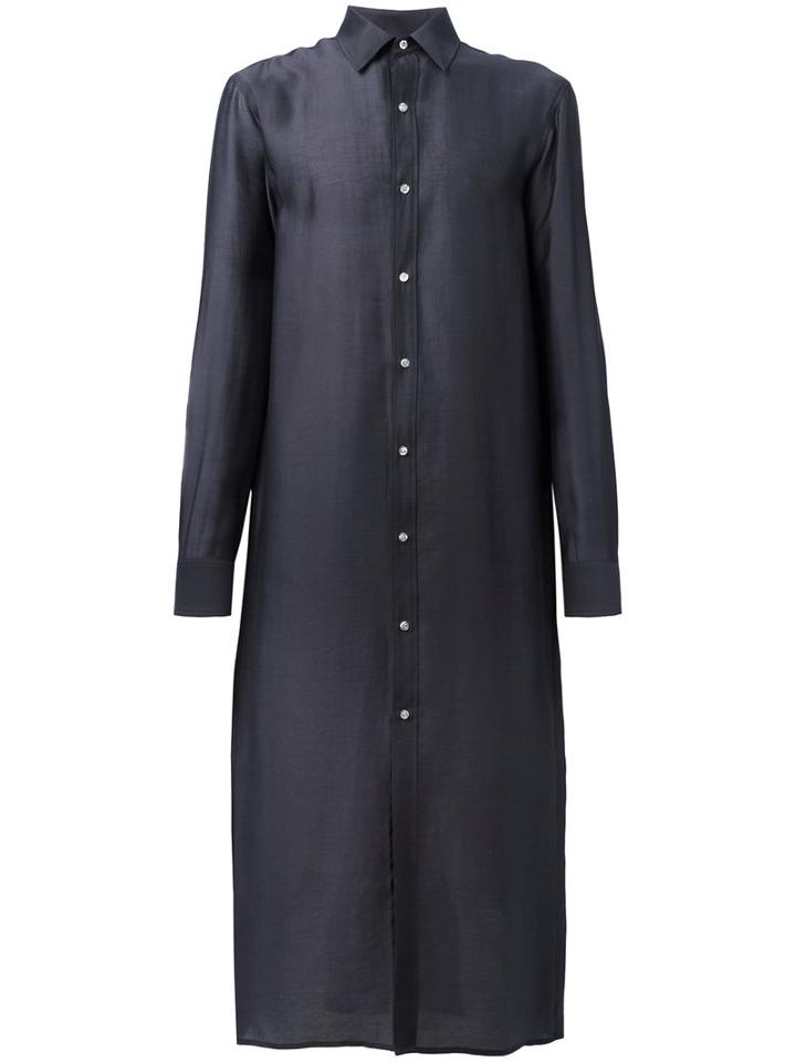 Icosae Elongated Shirt, Men's, Size: Large, Grey, Tencel/polyester