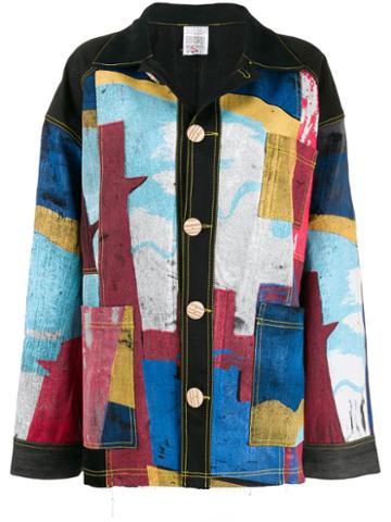 Bethany Williams Abstract Print Shirt Jacket - Black