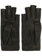 Gucci Fingerless Gloves, Women's, Size: 8, Black, Lamb Skin/silk