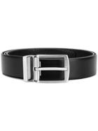 Giorgio Armani Classic Leather Belt - Black