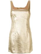 De La Vali Glitter Effect Mini Dress - Gold