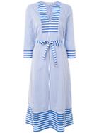 Chinti & Parker Striped Flared Dress - Blue
