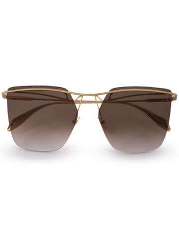 Alexander Mcqueen Eyewear Oversized Frame Sunglasses - Brown