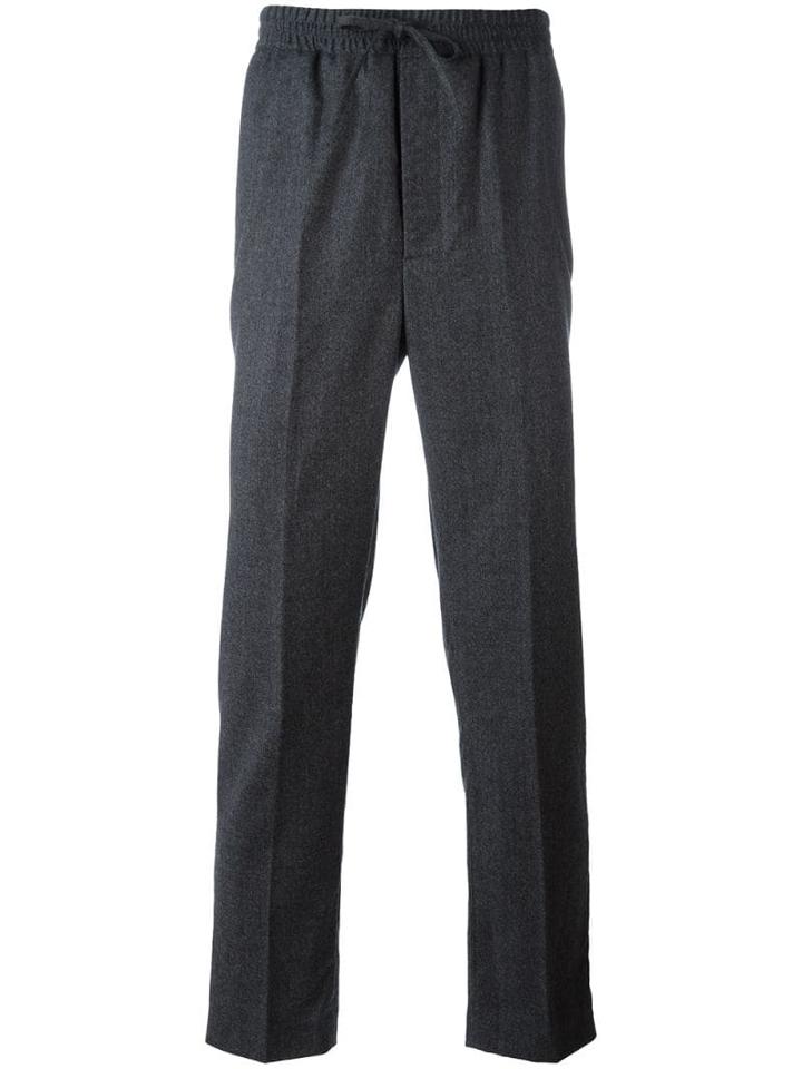 Ami Paris Elastic Waist Carrot Fit Trousers - Grey