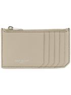 Saint Laurent Logo Printed Card Holder - Nude & Neutrals