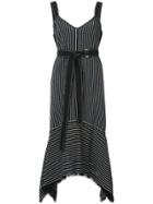 Derek Lam 10 Crosby V-neck Cami Dress With Tie Belt - Black