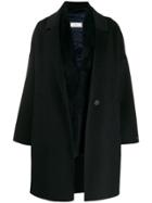 Peserico Layered Single-breasted Coat - Blue