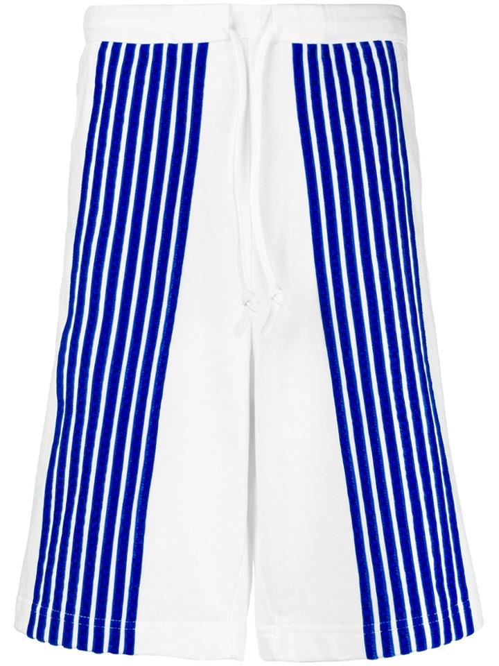 Dima Leu Striped Appliqués Shorts - White