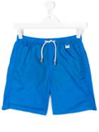 Mc2 Saint Barth Kids - Teen Drawstring Swim Shorts - Kids - Polyamide/polyester/spandex/elastane - 16 Yrs, Blue