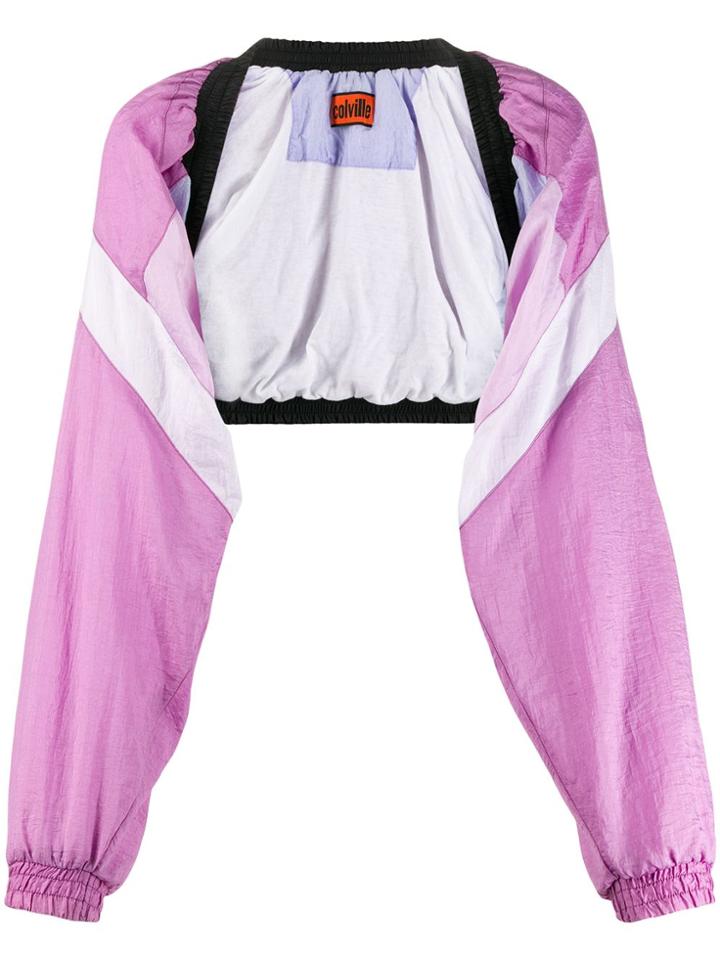 Colville Colour Block Cropped Jacket - Pink