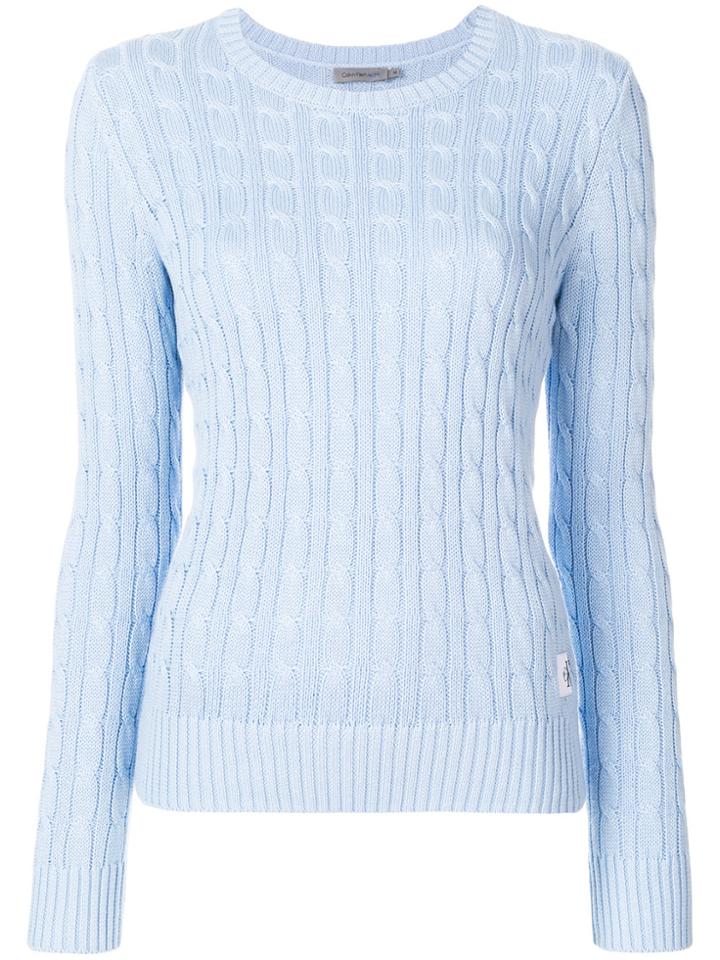 Calvin Klein Jeans Cable Knit Jumper - Blue