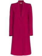 Alexander Mcqueen Single Breasted Cashmere Blend Coat - Pink & Purple