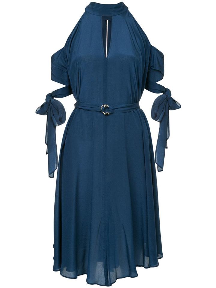 Taylor Tie Sleeved Dress - Blue