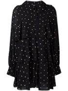 Mcq Alexander Mcqueen Polka Dot Shirt Dress, Women's, Size: 40, Black, Silk/polyester