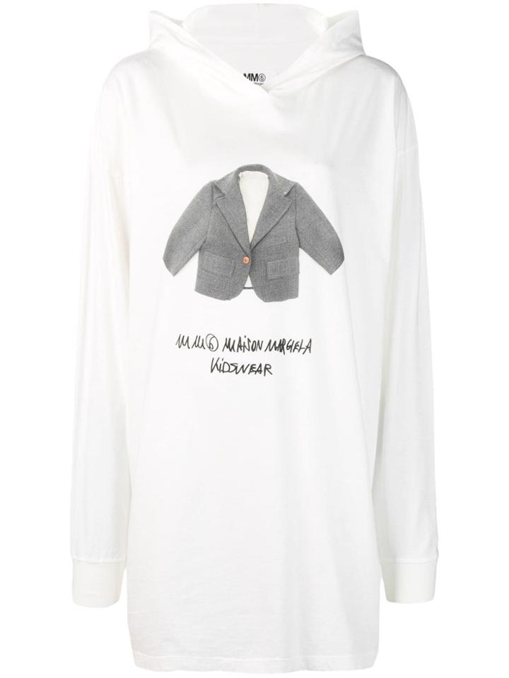 Mm6 Maison Margiela Kidswear Print Hoodie - White