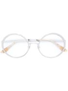 Dolce & Gabbana Eyewear Round Frame Glasses - Metallic