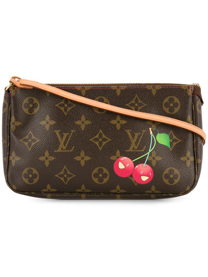 Louis Vuitton Vintage Pochette Monogram Cherry Print Bag - Brown